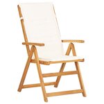 vidaXL Chaises inclinables de jardin lot de 2 Bois solide d'acacia