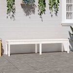 vidaXL Banc de jardin à 2 places blanc 203 5x44x45 cm bois massif pin