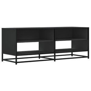 vidaXL Meuble TV noir 120 5x40x46 cm bois d'ingénierie et métal