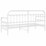 Lit banquette vidaXL Blanc 80x200 cm en Acier