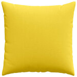 vidaXL Coussins de canapé 2 Pièces Jaune clair 60 x 60 cm tissu