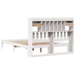 vidaXL Lit bibliothèque sans matelas blanc 140x200 cm bois pin massif