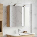 vidaXL Armoire Miroir de Salle de Bain Chêne artisan 60 x 14 5 x 50 cm
