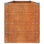 vidaXL Lit surélevé de jardin rouillé 160x40x45 cm acier corten