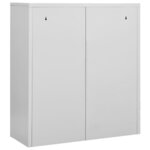 vidaXL Armoire de bureau Gris clair 90x40x102 cm Acier
