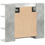 vidaXL Armoire à miroir de bain Gris béton 80x20 5x64 cm Aggloméré