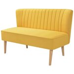 vidaXL Canapé 117x55 5x77 cm Tissu Jaune
