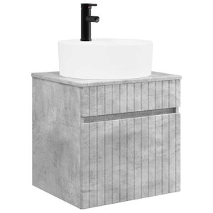 vidaXL Meuble de lavabo mural Gris béton 49 x 44 5 x 65 cm