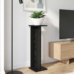 vidaXL Support de Plante 2 pc Chêne Noir 25 x 25 5 x 80 5 cm