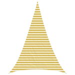 vidaXL Voile d'ombre 5 x 6 x 6 m HDPE Triangulaire Jaune et blanc