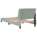vidaXL Cadre de lit avec lumières LED gris clair 90x190 cm velours
