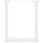 vidaXL Pieds de table basse en U 2 pièces Blanc 38 x (42-43) cm Acier