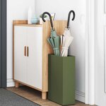 vidaXL Porte-parapluie Vert olive 28 x 12 x 41 cm Acier