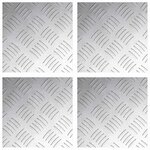 vidaXL Nez de marche Carré 4 Pièces Argenté 20 x 20 cm Aluminium