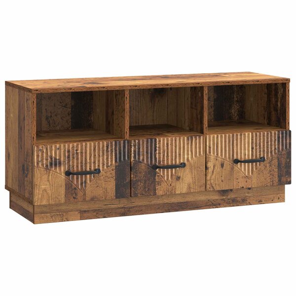 vidaXL Meuble TV Bois ancien 102 x 34 5 x 47 cm Bois d'ingénierie