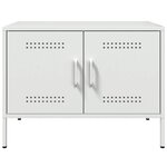 vidaXL Meuble TV blanc 68x39x50 5 cm acier