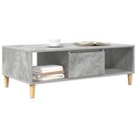 vidaXL Table basse Gris béton 103 5 x 60 x 35 cm Bois d'ingénierie