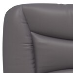 vidaXL Lit avec matelas gris 140x200 cm similicuir