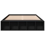 vidaXL Cadre de lit sans matelas noir 140x190 cm