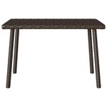 VidaXL Table basse de jardin rectangulaire marron 60x40x37 cm rotin