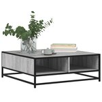 vidaXL Table basse sonoma gris 80x80x30 cm bois d'ingénierie et métal