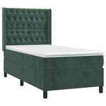 vidaXL Sommier à lattes de lit avec matelas Vert foncé 100x200 cm