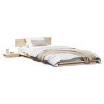 vidaXL Cadre de lit Marron 100 x 200 cm bois