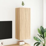 vidaXL Meuble TV mural chêne sonoma 40 5x30x102 cm bois d'ingénierie