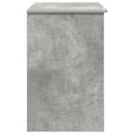 vidaXL Bureau Gris béton 90 x 49.5 x 75 cm Bois d'ingénierie