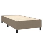 vidaXL Sommier à lattes de lit et matelas et LED Taupe 90x190 cm Tissu