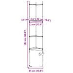 vidaXL Cages à tomates avec sacs à plantes 4 Pièces 154 cm acier et PP