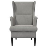 vidaXL Fauteuil Gris clair Velours