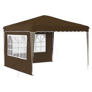 vidaXL Tente de fête pop-up 288 x 288 x 245 cm Taupe Tissu Oxford