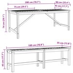 vidaXL Ensemble de salle à manger pour jardin 3 Pièces Marron