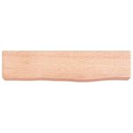 vidaXL Étagère murale marron clair 40x10x6 cm bois chêne massif traité