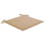 vidaXL Chaises à manger d'extérieur lot de 3 et coussins Acacia massif