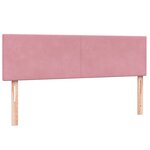vidaXL Sommier à lattes de lit avec matelas rose 140x220 cm velours