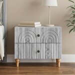 vidaXL Cabinet de chevet avec tiroir Sonoma gris 62 x 34 5 x 48 cm