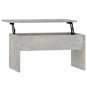vidaXL Table basse gris béton 80x50 5x41 5 cm bois d'ingénierie