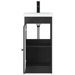 vidaXL Meuble de salle de bain avec évier Noir 42 x 40 x 84 5 cm