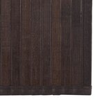vidaXL Tapis carré marron foncé 100x100 cm bambou