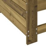 vidaXL Canapé de jardin accoudoir avec coussin bois de pin imprégné