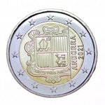 2 euros Andorre 2021 - Armoiries  face commune.