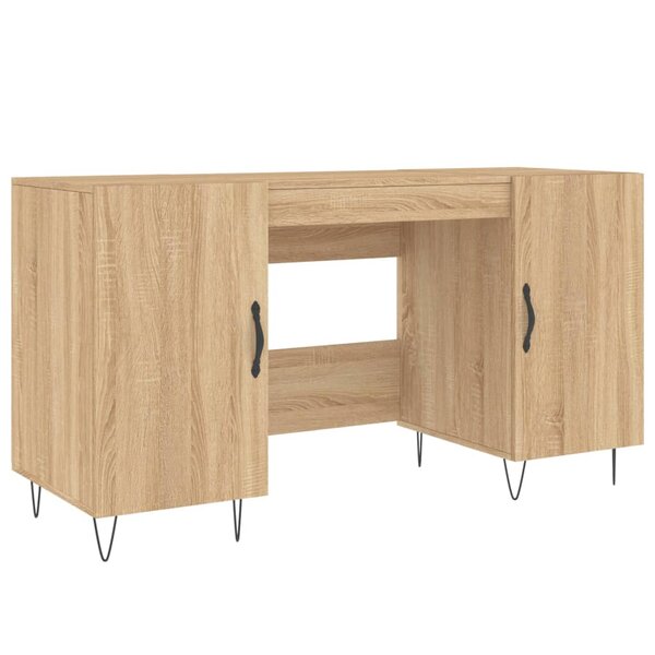 vidaXL Bureau chêne sonoma 140x50x75 cm bois d'ingénierie