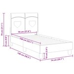 vidaXL Cadre de lit pour tout-petit avec tête de lit Gris foncé tissu