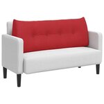 vidaXL Coussin de Dos Rouge 120 x 24 x 50 cm tissu