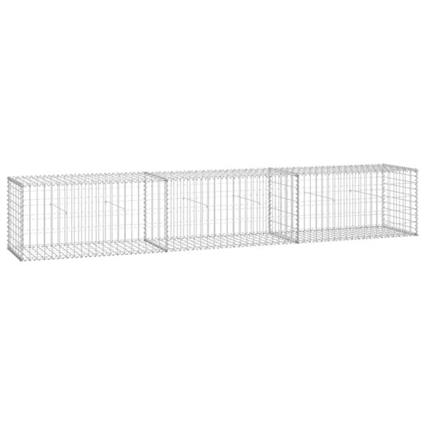 vidaXL Mur en gabion avec couvercles Acier galvanisé 300 x 50 x 50 cm