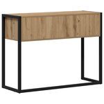 vidaXL Table d'appoint avec stockage Chêne artisan 100 x 36 x 75 cm