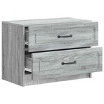 vidaXL Cabinet de chevet Sonoma gris 62 x 34 5 x 44 5 cm