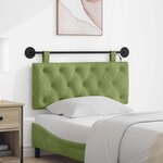 vidaXL Tête de lit suspendue Vert clair Velours